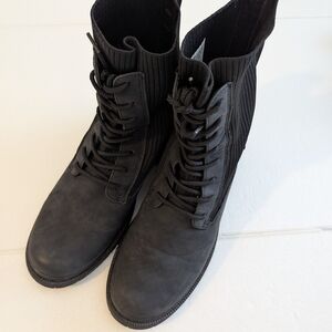 Women's Wanted Black Lace-Up Boots